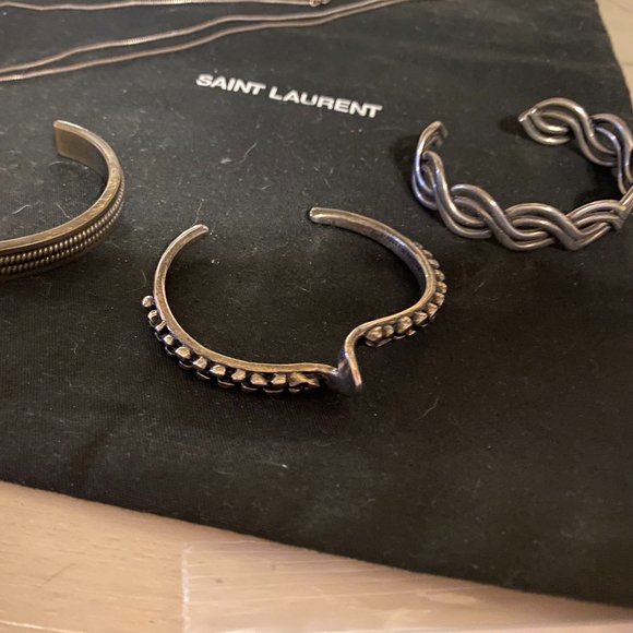Silver Saint Laurent Bracelets - Picture 1 of 8